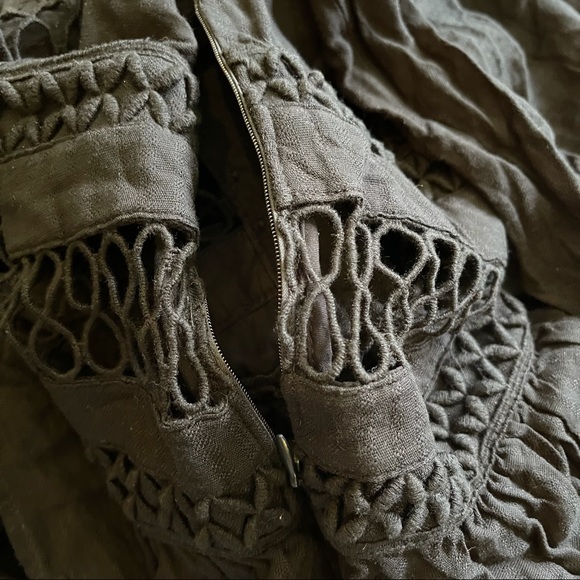 Free People I Think I Love You Black Mini Dress Cut Out L/S NWT Sz 6 Whimsygoth - Picture 8 of 9